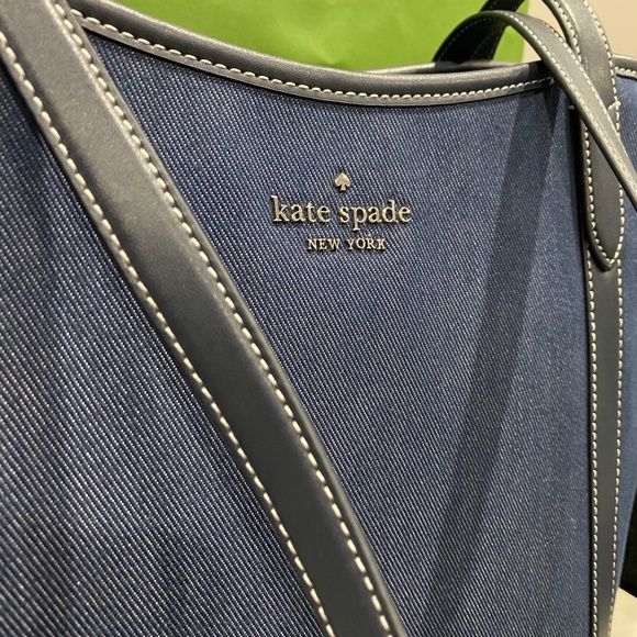 Kate spade denim fabric tote bag - Picture 6 of 6